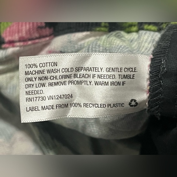 Wild Fable Women’s Floral Cotton Black Pink Skirt Size 10 - Picture 10 of 13